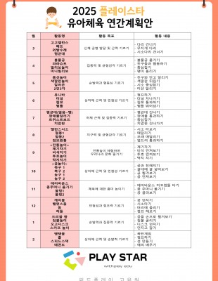 연간교육계획안